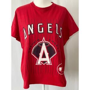 Vintage Anaheim Angels MLB Single Stitch Tennessee River T Shirt XXL Red